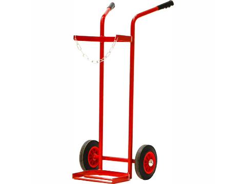 Single Gas Cylinder Trolley with 8" wheel